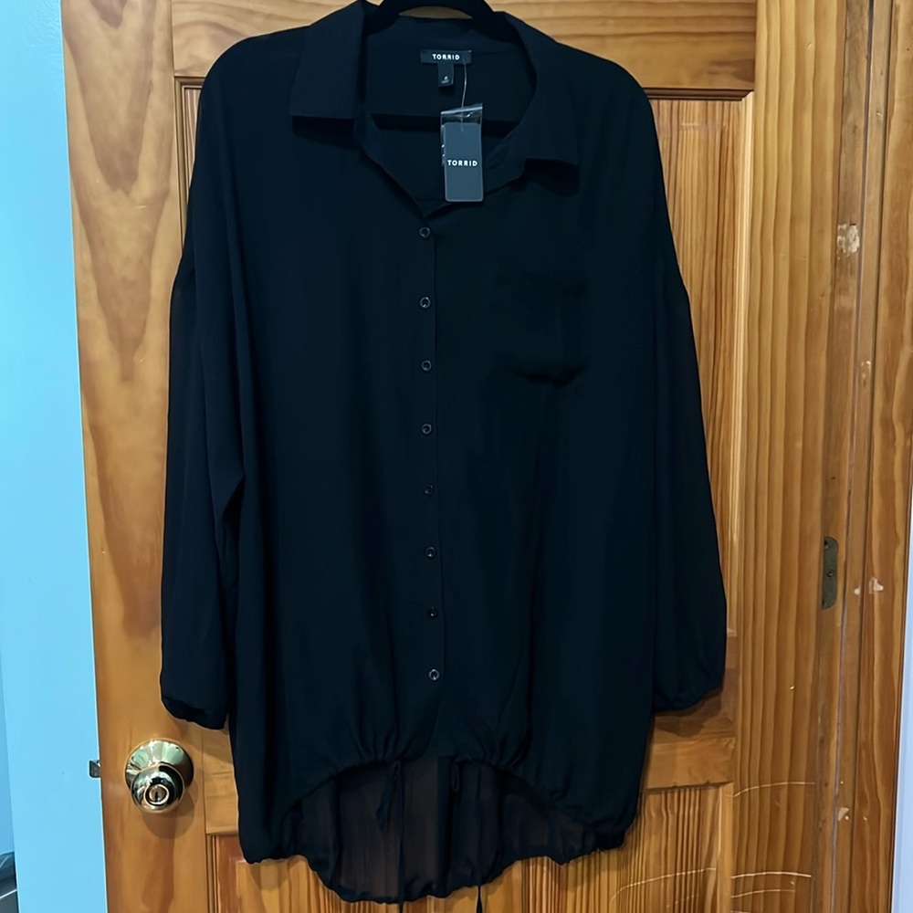 Torrid Black Button Up